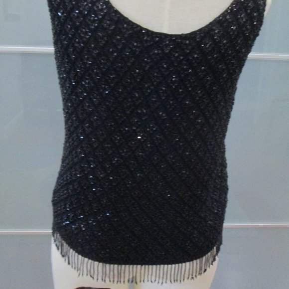 Vintage 1950's Harilela's Beaded Tank / Shell - Picture 3 of 5